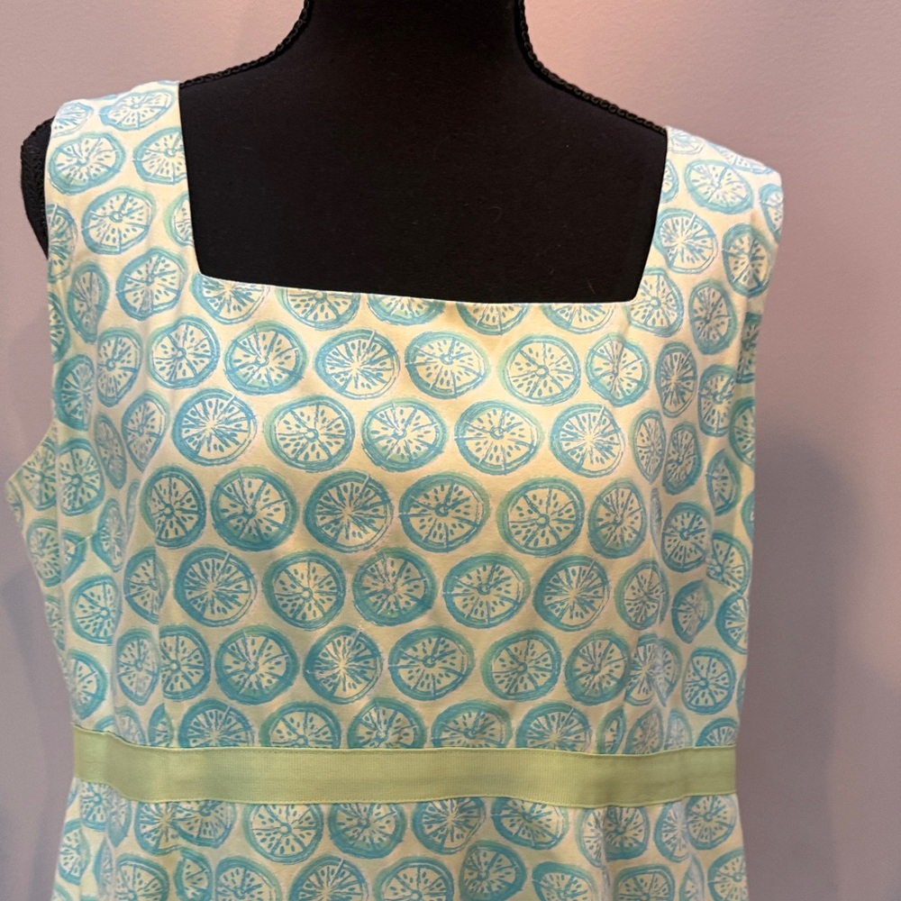 fresh produce Mint Green Blue Lemon Printed Midi Dress - Picture 4 of 6